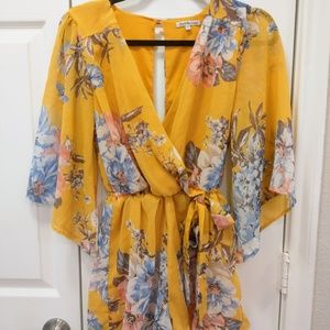 CHARLOTTE RUSSE KIMONO ROMPER